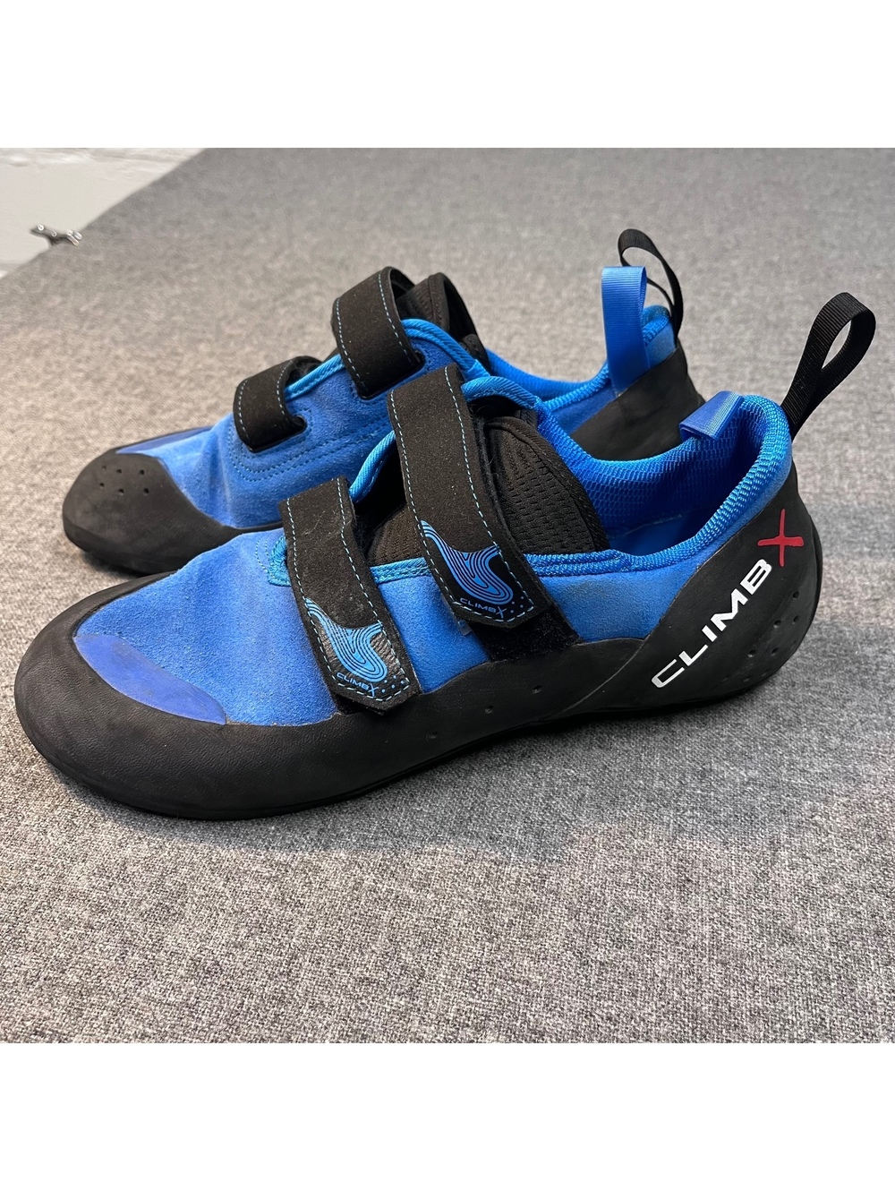 ClimbX Rock Climbing Shoes, Strap Closure, Blue 11.5